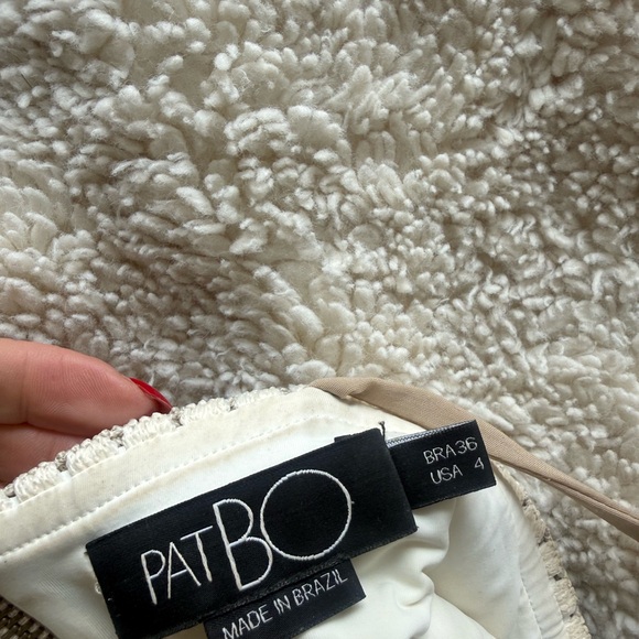 PatBO Beige and White Striped crochet top and skirt set - Picture 5 of 8